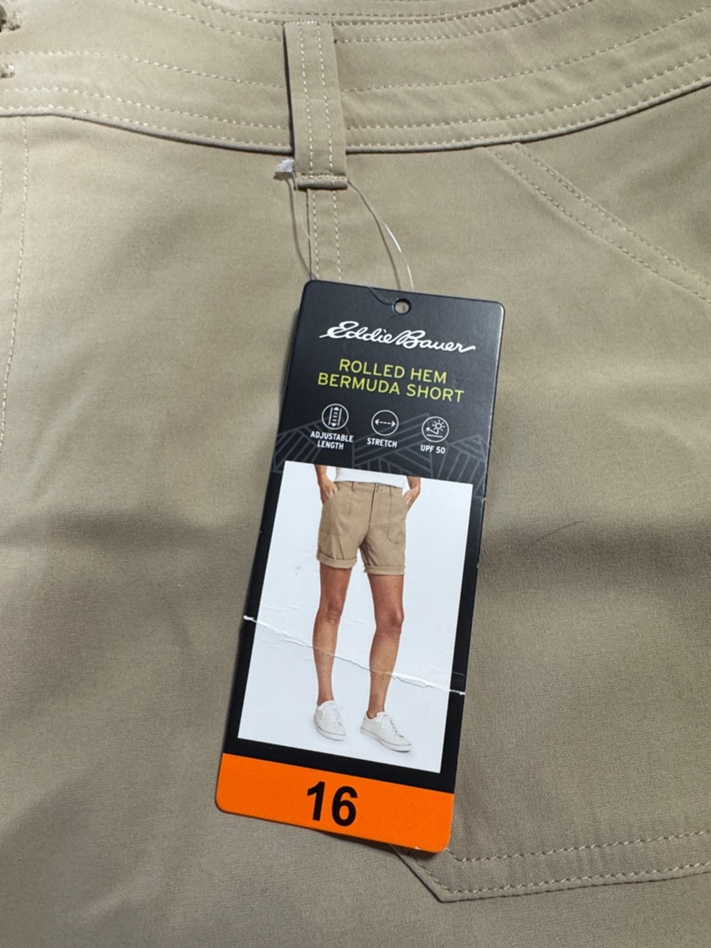 Eddie Bauer Women's Khaki Utility Bermuda Shorts - Picture 4 of 4